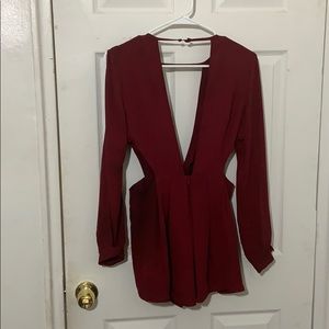 Open long sleeve romper